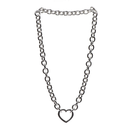Tiffany Sterling Silver Heart Clasp Choker Necklace 3 of 5