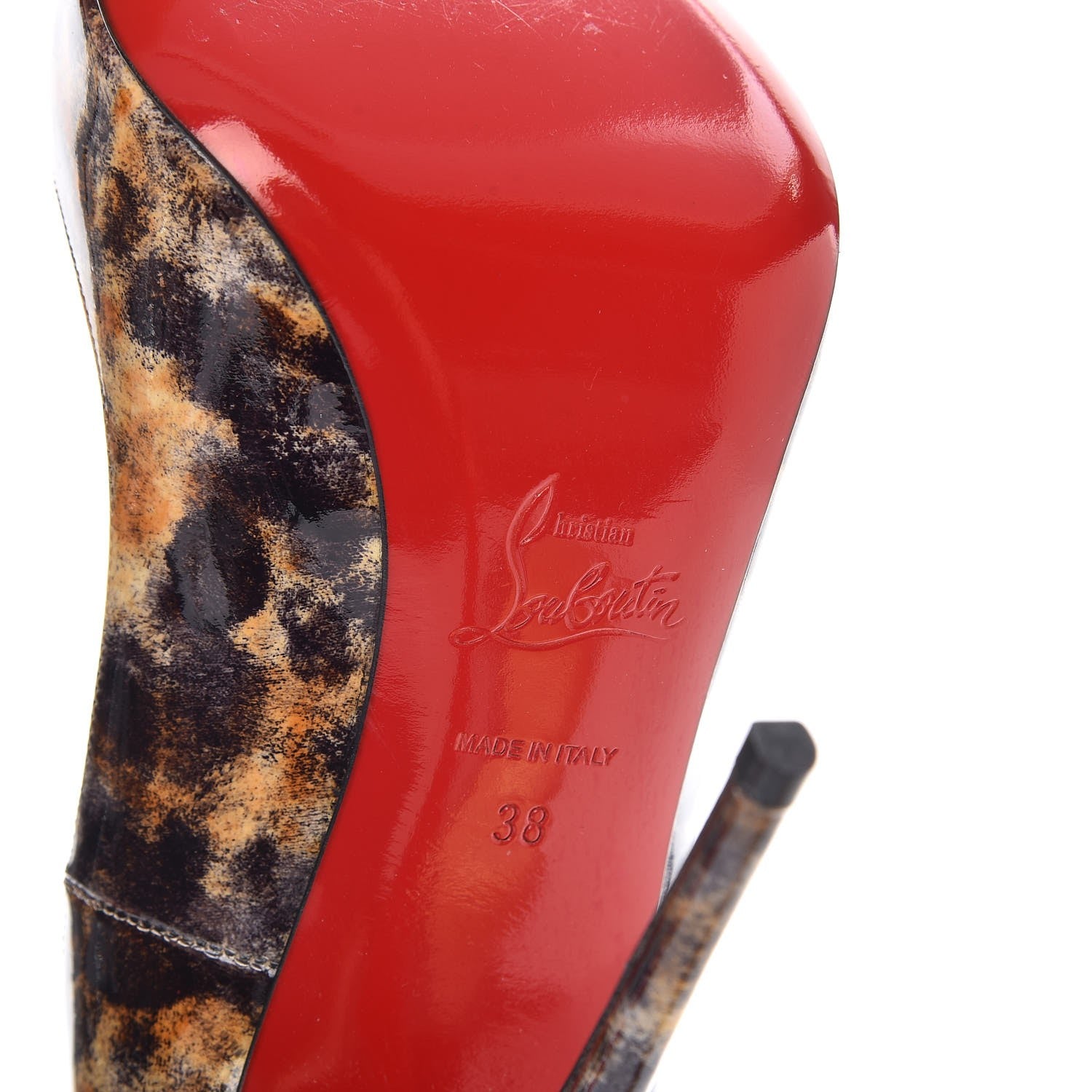 Christian Louboutin Patent Vernis Mouchete So Kate 120 Pumps 38 Black 7 of 9