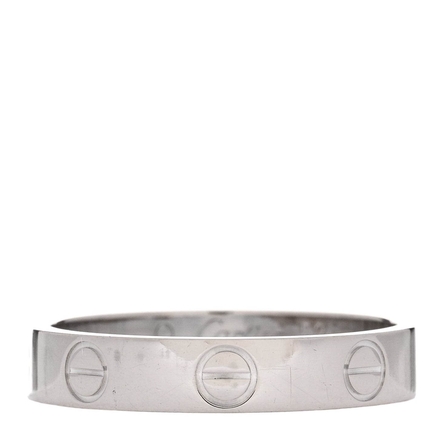 18K White Gold 3.5mm LOVE Wedding Band Ring 52 6