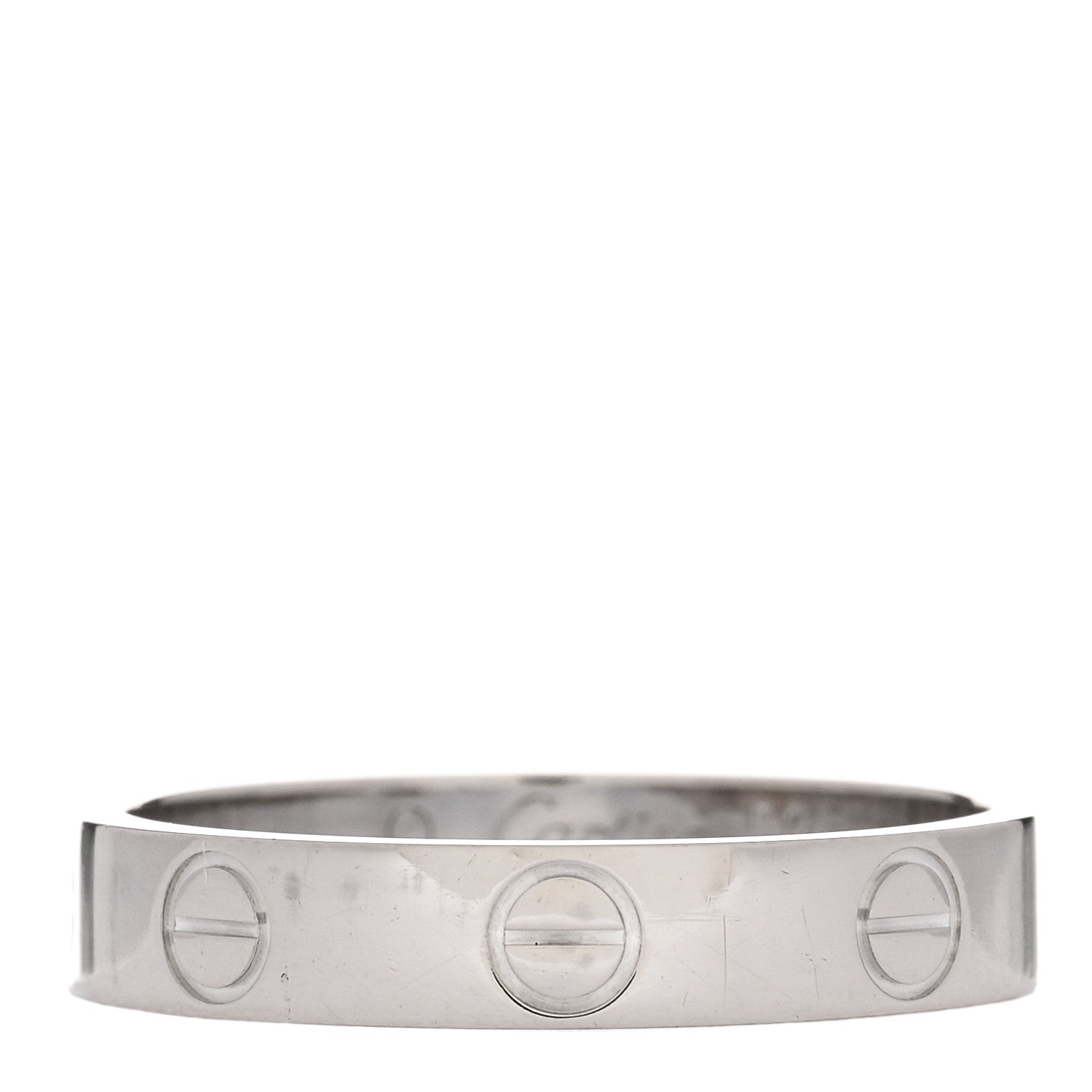Cartier 18K White Gold 3.5mm LOVE Wedding Band Ring 52 6 1 of 4