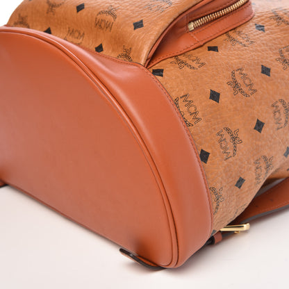 MCM Visetos Medium Vintage Pocket Backpack Cognac 10 of 10