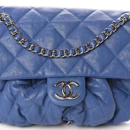 Chanel Washed Lambskin Chain Around Medium Messenger Blue 7 of 9