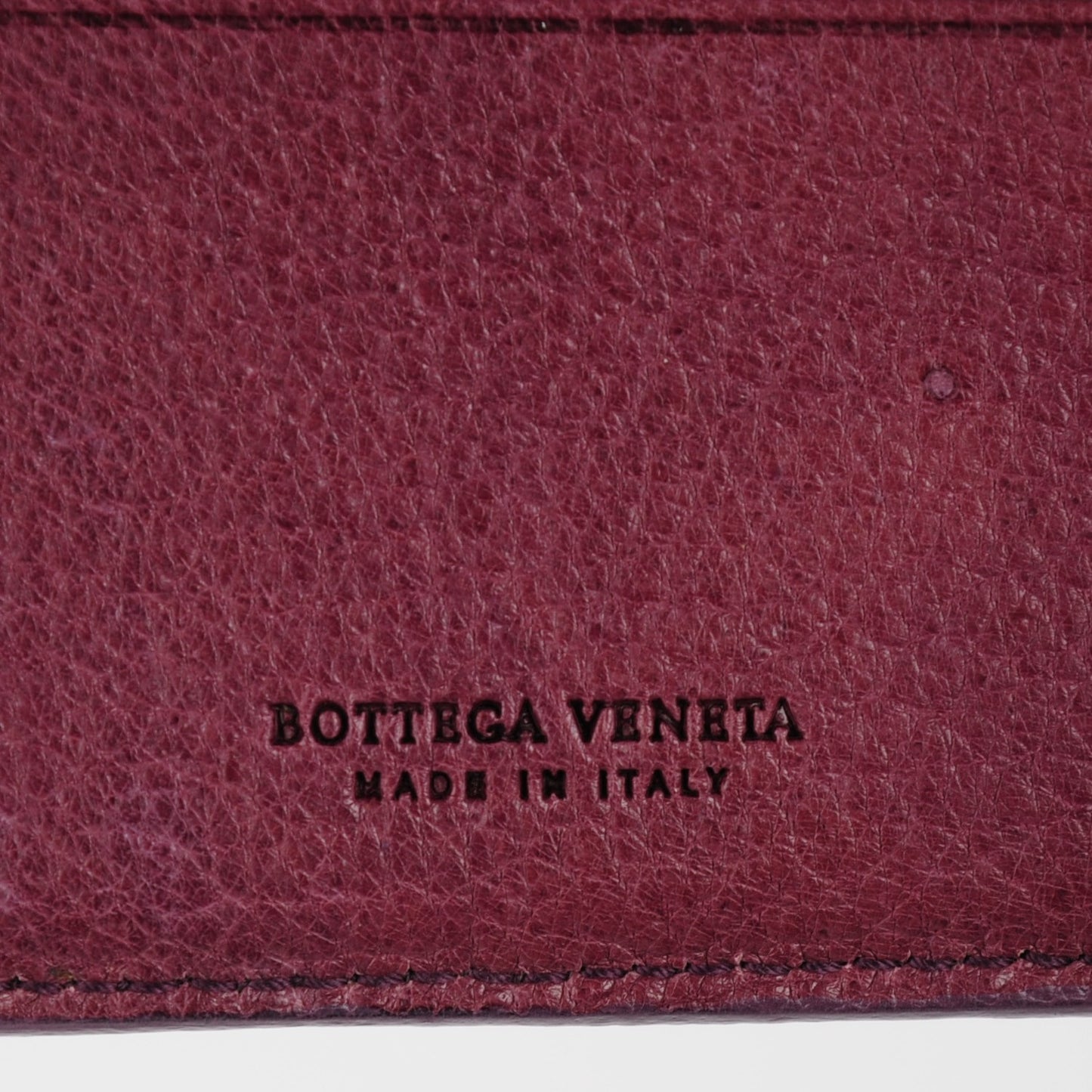 Chevre Intrecciato Bi-Fold Wallet Purple