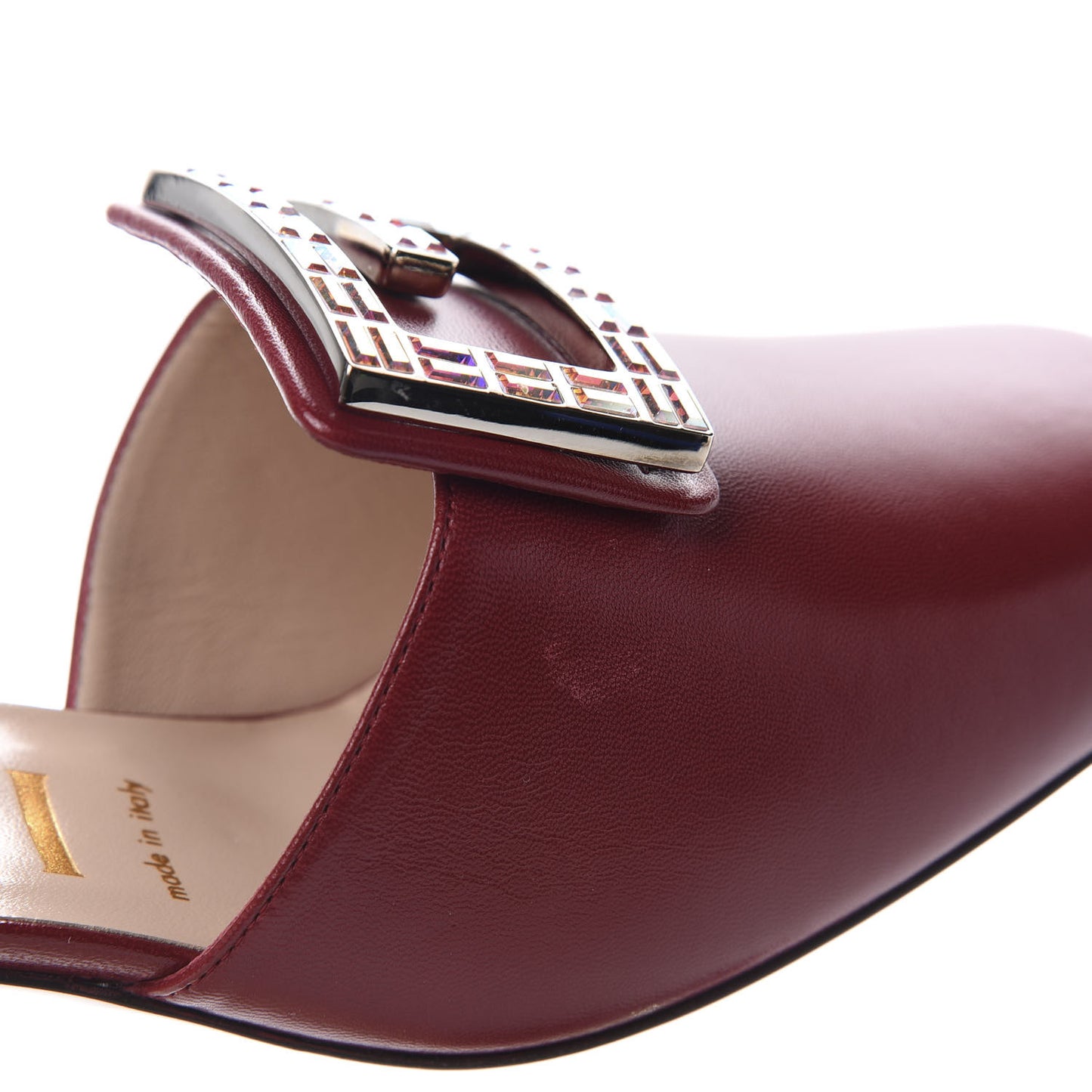 Malaga Kid Crystal Square G Madelyn Mules 40 Romantic Cerise