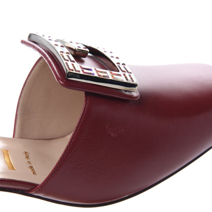 Gucci Malaga Kid Crystal Square G Madelyn Mules 40 Romantic Cerise 5 of 12