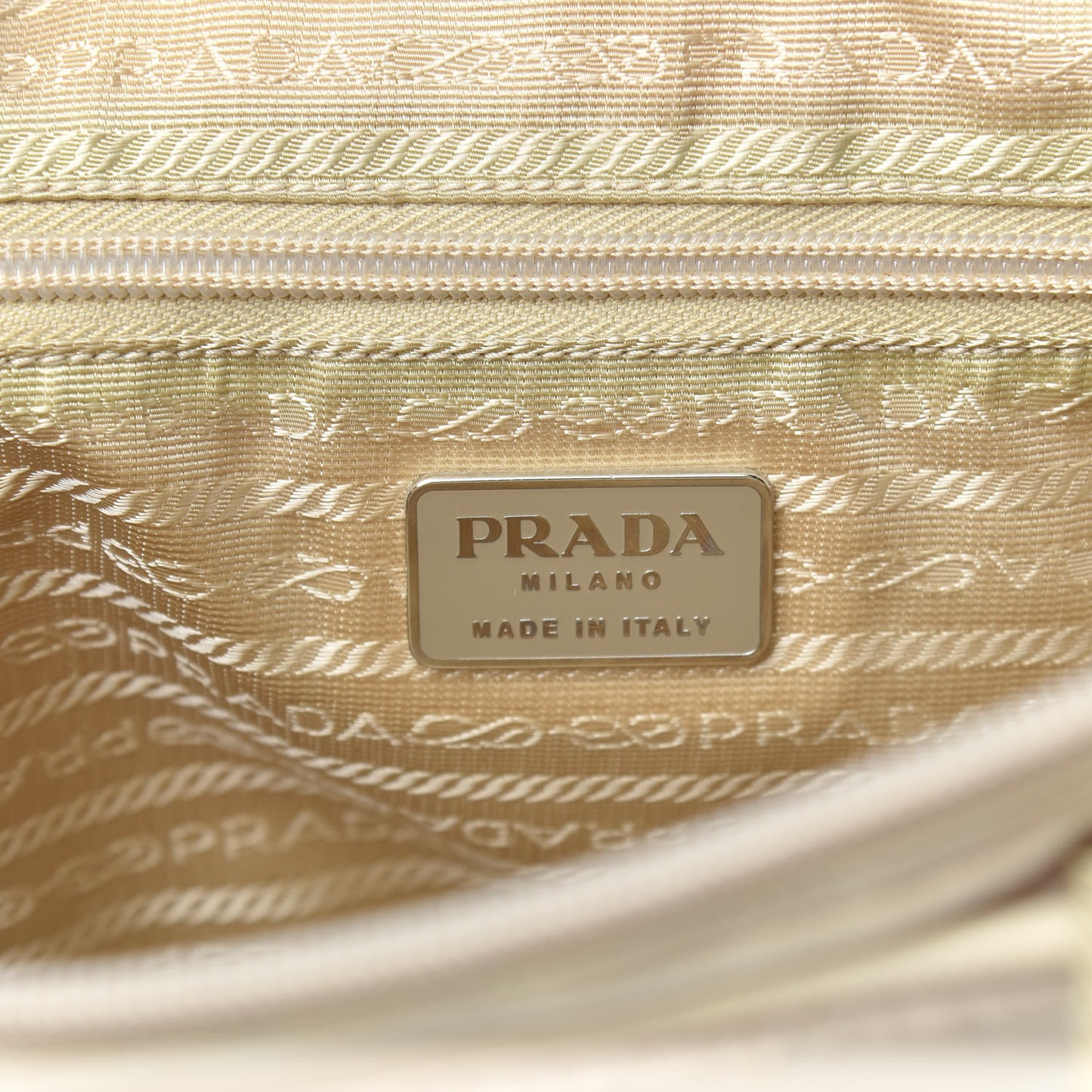 Tessuto Nylon Top Handle Bag Sabbia