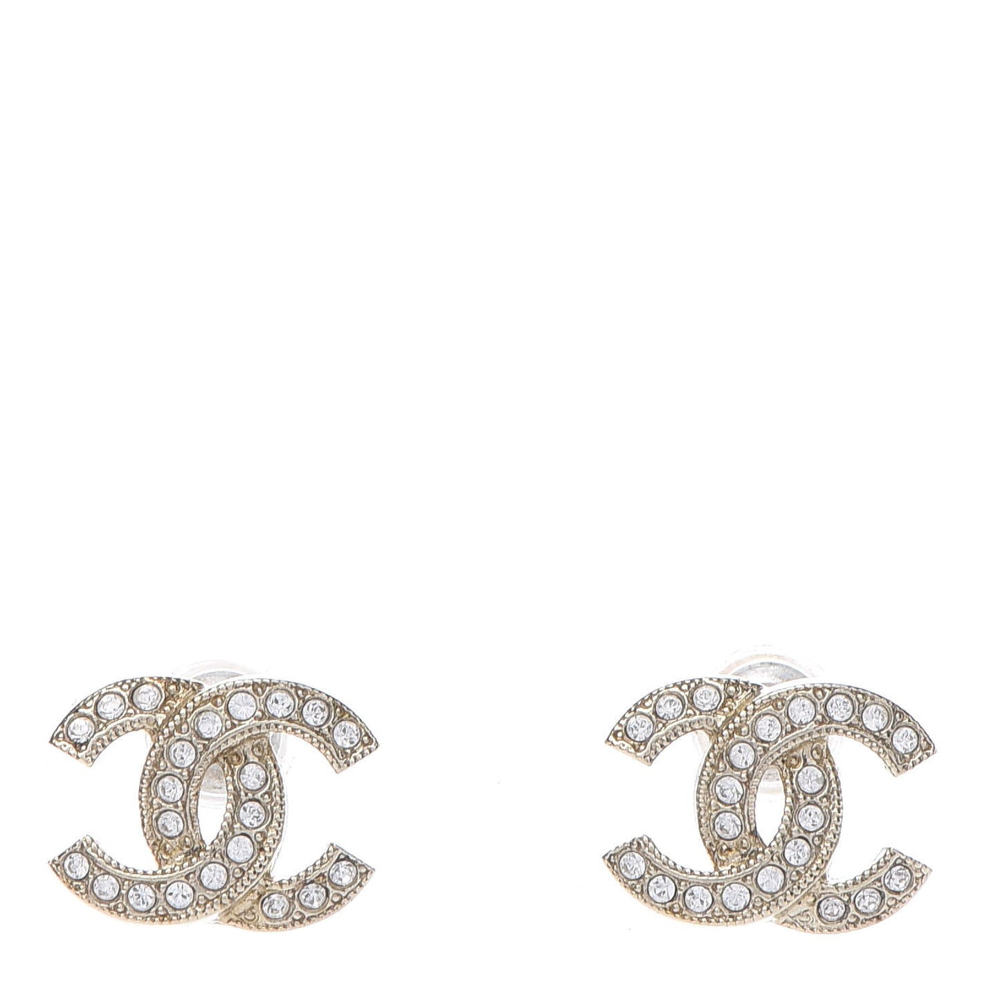Crystal Mini Timeless CC Earrings Gold