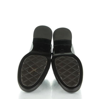 Chanel Calfskin Quilted CC Mules 36 Burgundy Brown 5 of 8