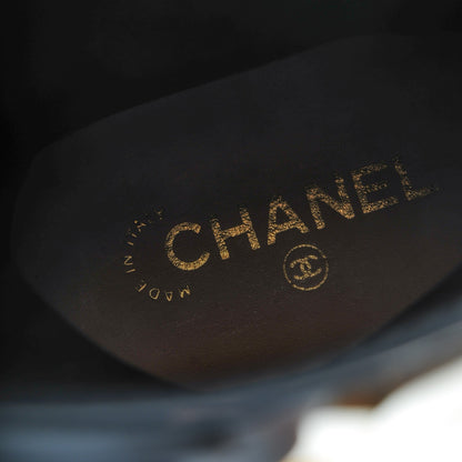 Chanel Rubber Glitter Camellia Rain Boots 36 Black 9 of 9