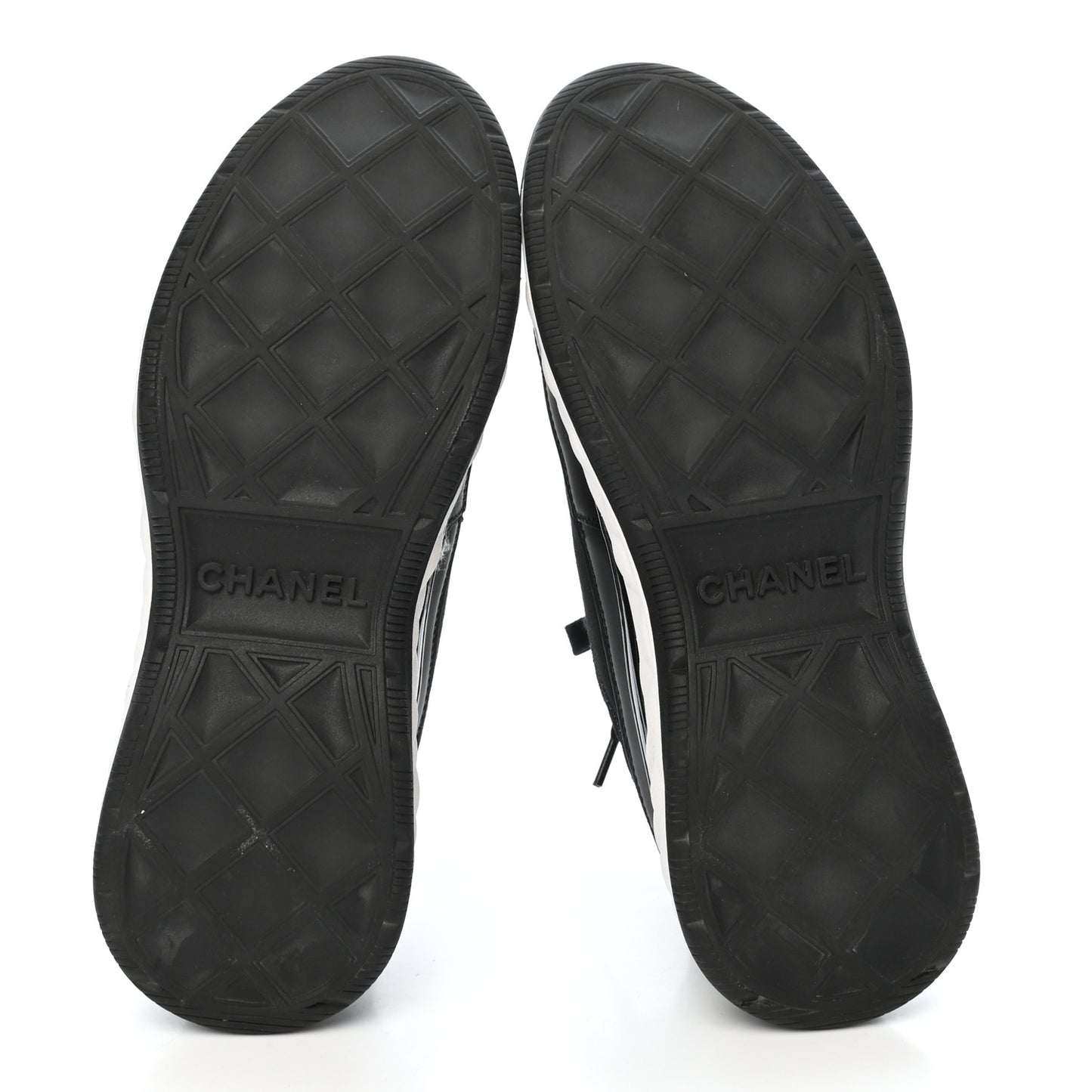 Velvet Calfskin Mixed Fibers CC Sneakers 37 Black