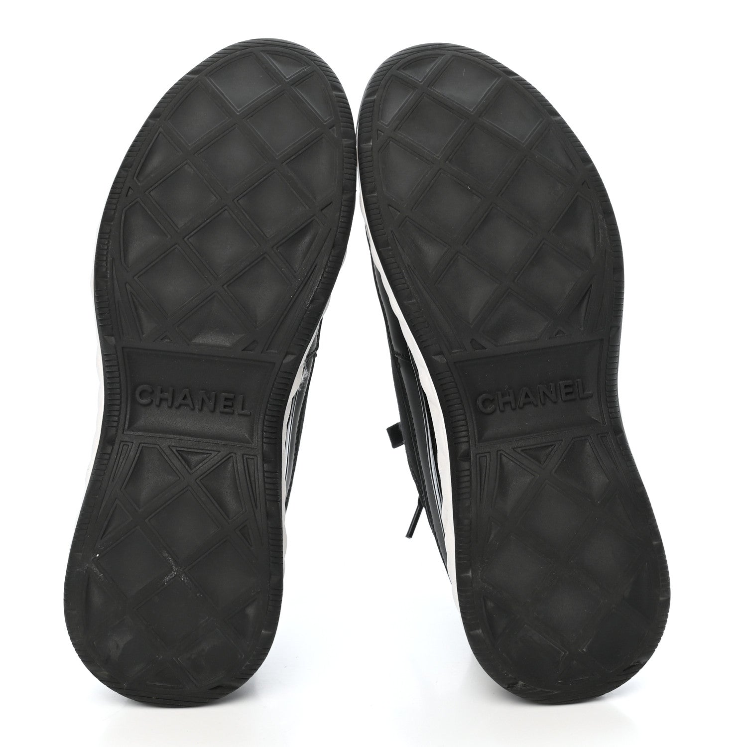 Chanel Velvet Calfskin Mixed Fibers CC Sneakers 37 Black 5 of 8