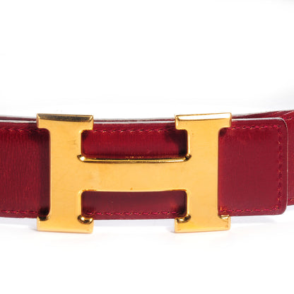 Hermes Box Reversible Polished Constance 32mm H Belt Rouge Vif Indigo 70 3 of 7