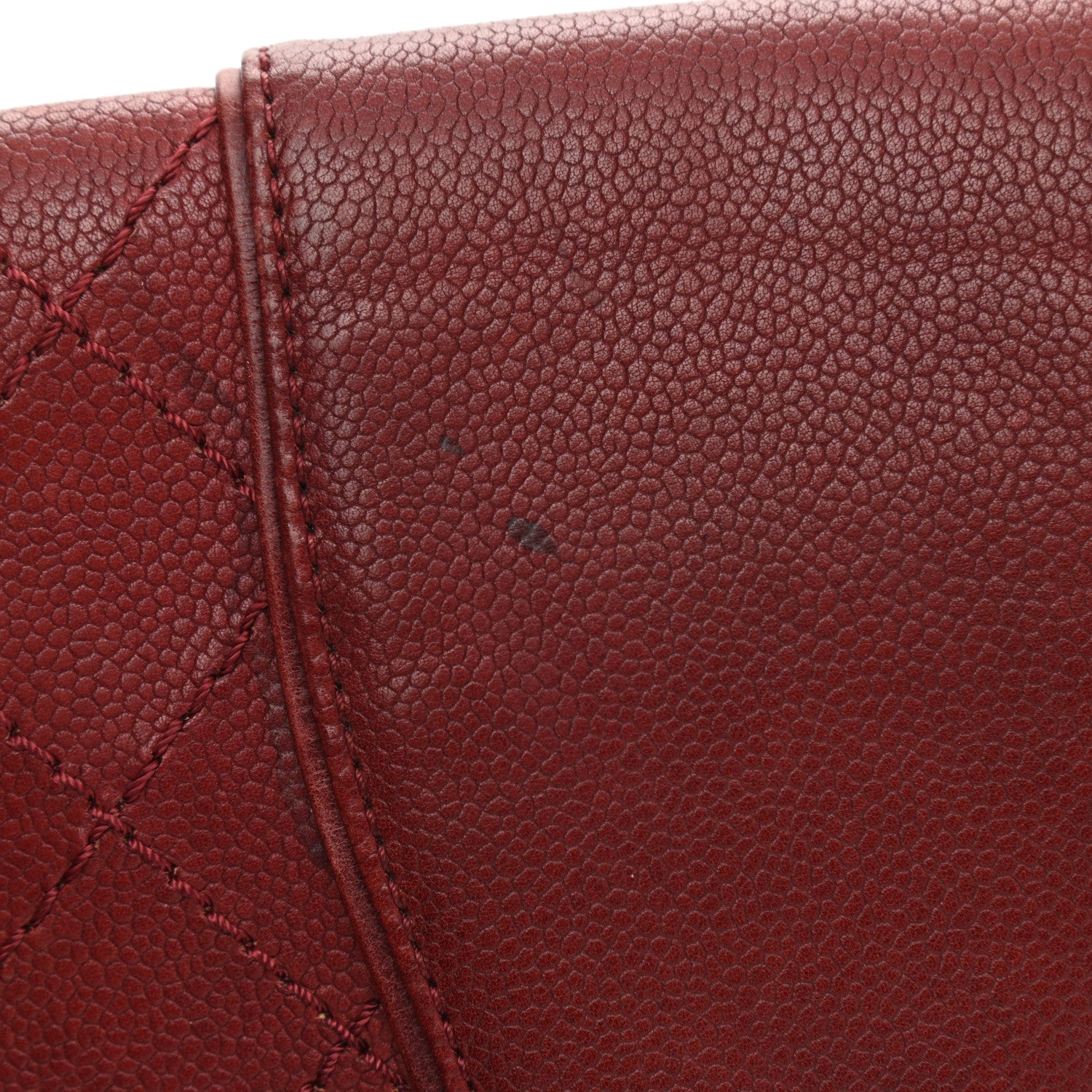 Chanel Caviar Aged Calfskin Medium Bubble Graphic Messenger Bag Dark Red 5 of 13