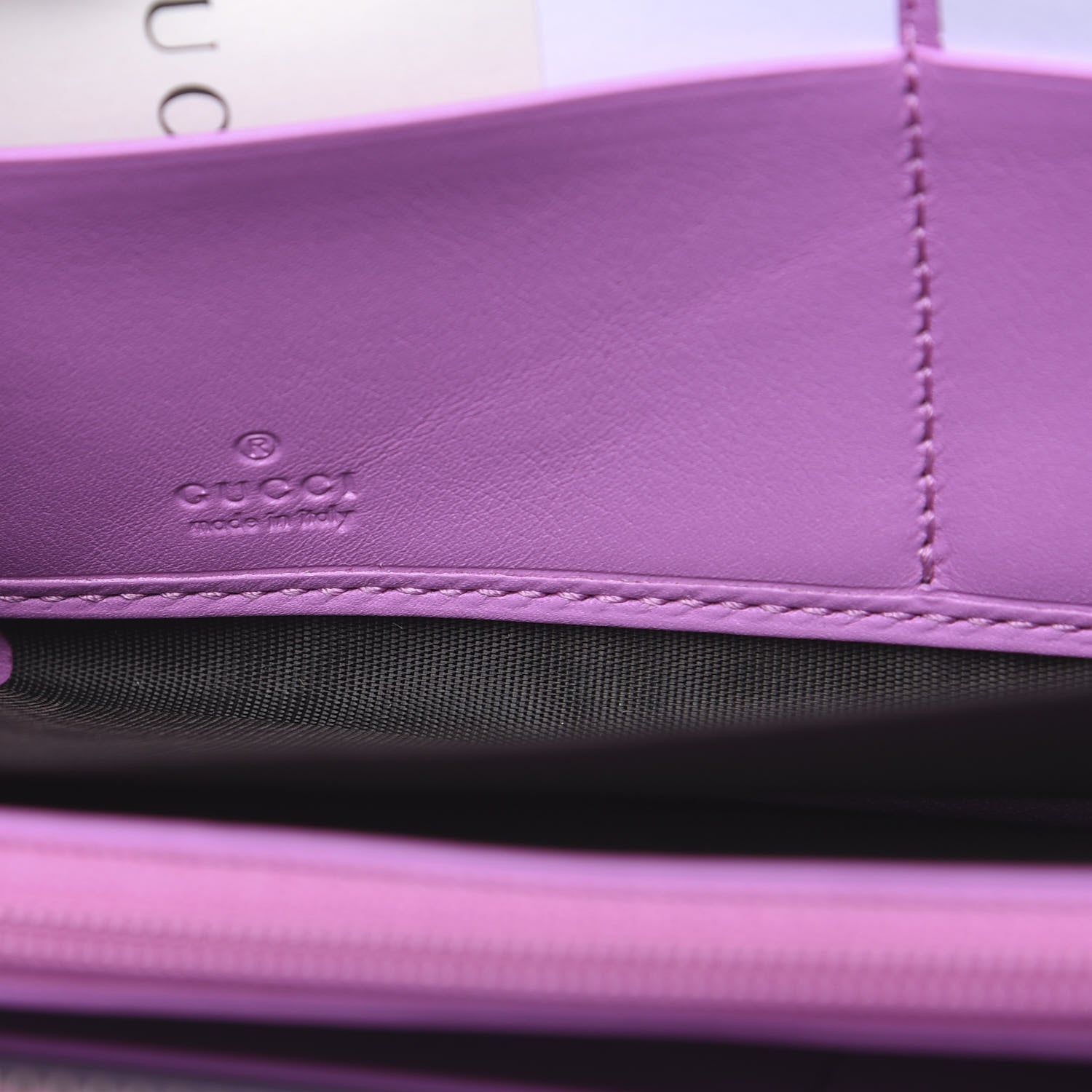 Gucci Calfskin Matelasse GG Marmont Zip Around Wallet Candy Mousse 5 of 7