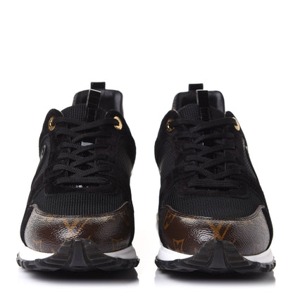 Louis Vuitton Suede Monogram Run Away Sneakers 38.5 Black 2 of 9
