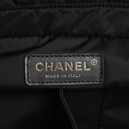 Chanel Shiny Grained Calfskin Quilted Large Travel Bowling Bag Black 6 of 11