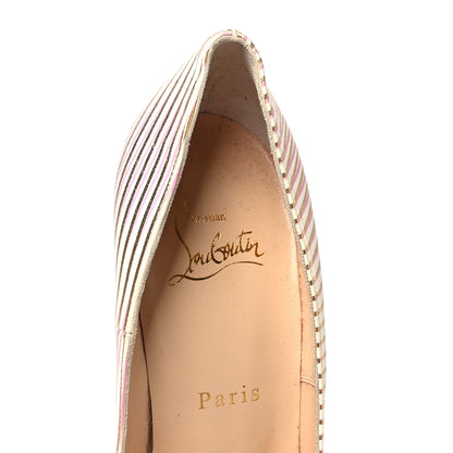 Christian Louboutin Calfskin RayOfLight So Kate 120 Pumps 37.5 Snow Oro 8 of 9