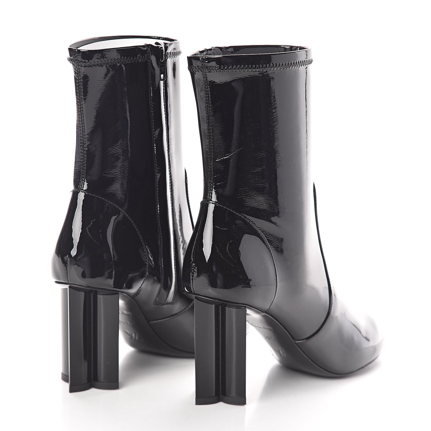 Patent Silhouette Ankle Boots 36.5 Black