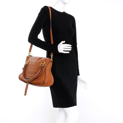 Chloe Calfskin Medium Marcie Satchel Tan 2 of 13