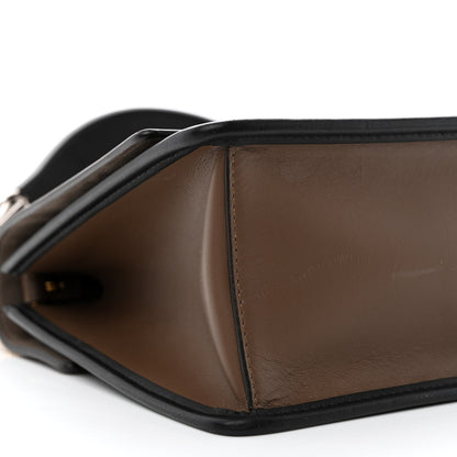 Fendi Vitello Century F is Fendi Bi-Color FF 1974 Embossed Kan I Shoulder Bag Maya Black 10 of 11