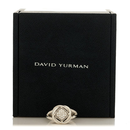 David Yurman Sterling Silver Diamond Pave 7mm Infinity Ring 48 4.5 5 of 5