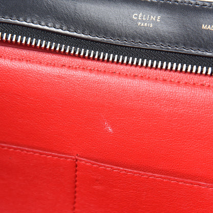 Celine Pony Hair Smooth Calfskin Medium Tri-Color Trapeze Glacier Red Black 14 of 16