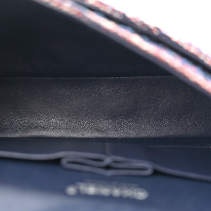 Chanel Sequin Tweed Medium Double Flap Red White Blue 5 of 12