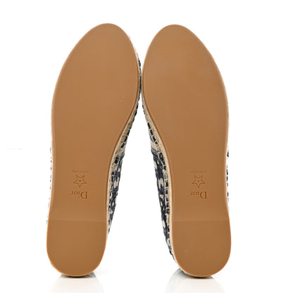 Christian Dior Oblique Embroidered Granville 15mm Espadrilles 39.5 Deep Blue 5 of 8