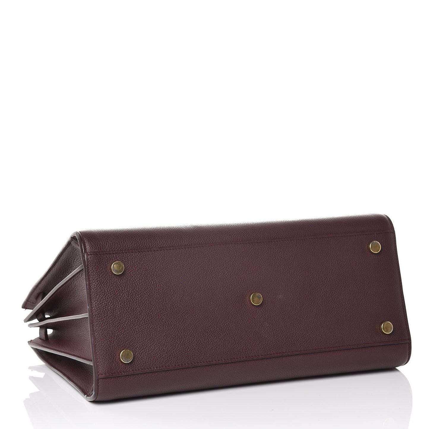 Grained Calfskin Small Classic Sac De Jour Bordeaux