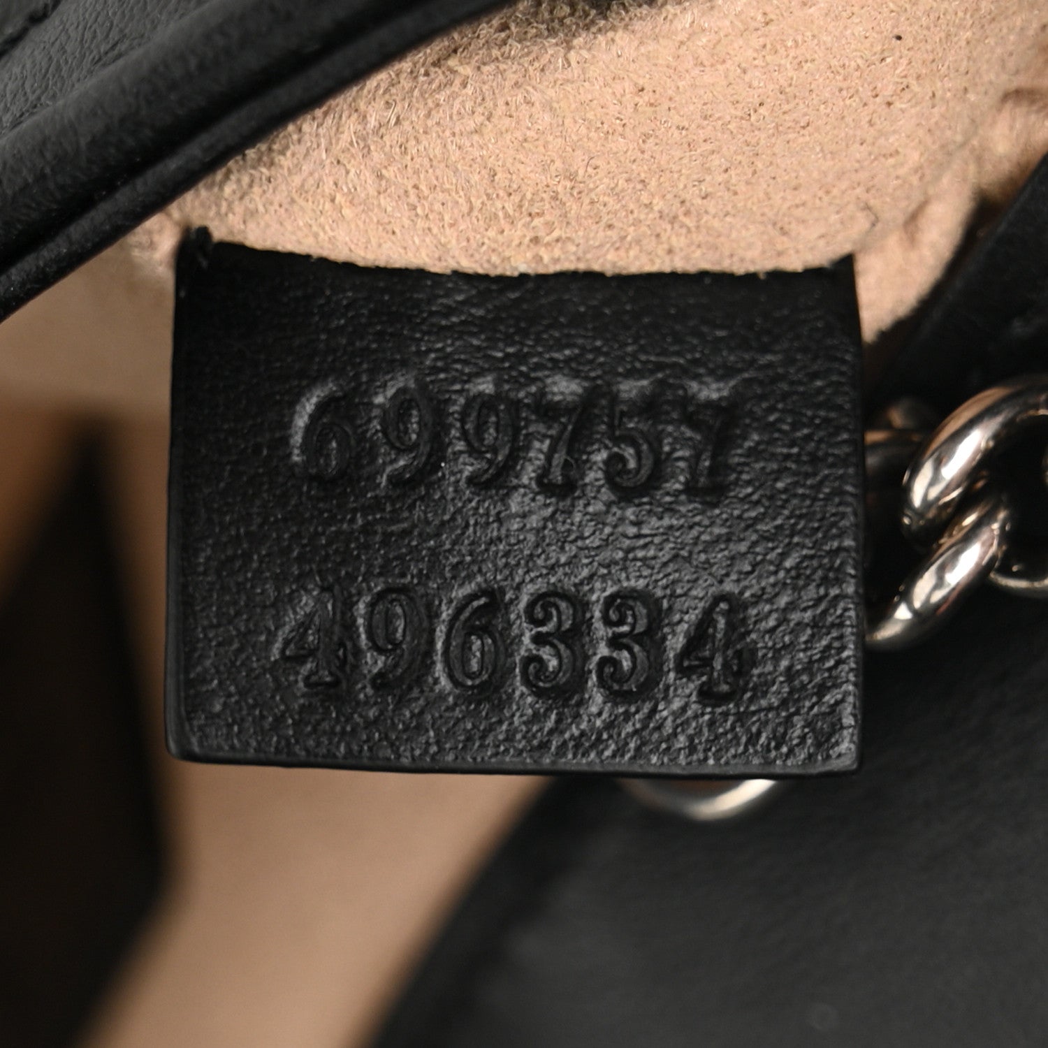 Gucci Calfskin Matelasse Monochrome GG Marmont Chain Belt Bag Black 7 of 10