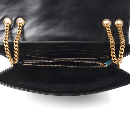 Saint Laurent Calfskin Y Quilted Monogram Large Loulou Chain Satchel Black 5 of 10