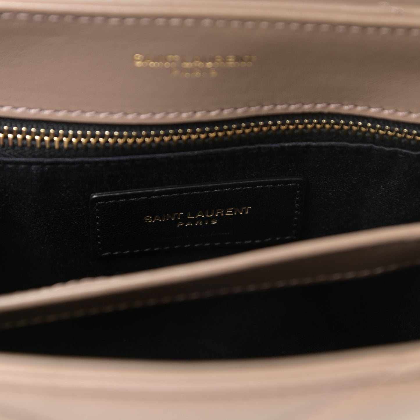 Calfskin Y Quilted Monogram Toy Loulou Crossbody Bag Taupe