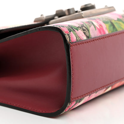 Gucci GG Supreme Monogram Blooms Small Padlock Shoulder Bag Beige Multicolor Dry Rose 9 of 11