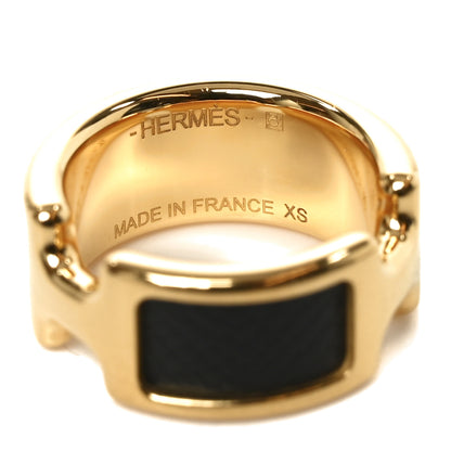 Hermes Madame Calfskin Olympe Ring XS 50 5.25 Black 4 of 4
