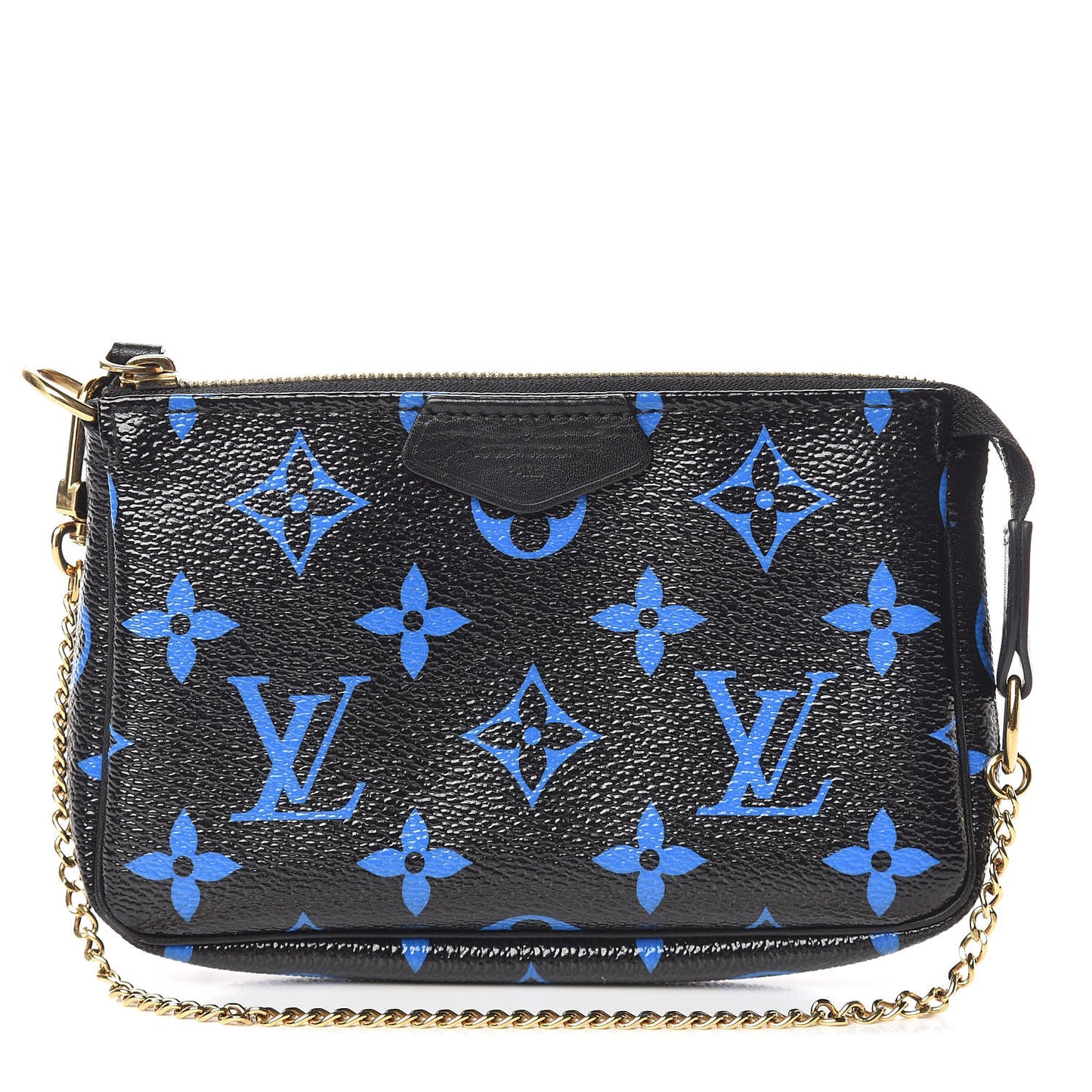 Colored Monogram Mini Pochette Accessories Blue Black