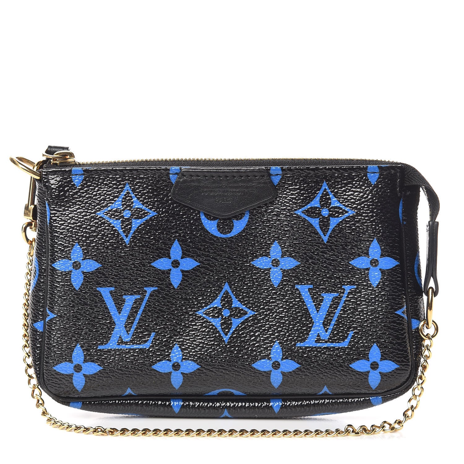 Louis Vuitton Colored Monogram Mini Pochette Accessories Blue Black 1 of 8