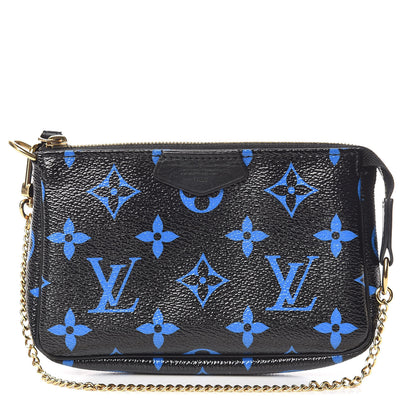 Louis Vuitton Colored Monogram Mini Pochette Accessories Blue Black 1 of 8