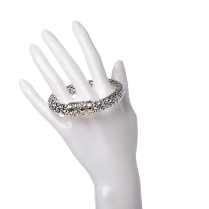 John Hardy Sterling Silver 18K Yellow Gold 10mm Legends Naga Station Bracelet 2 of 5