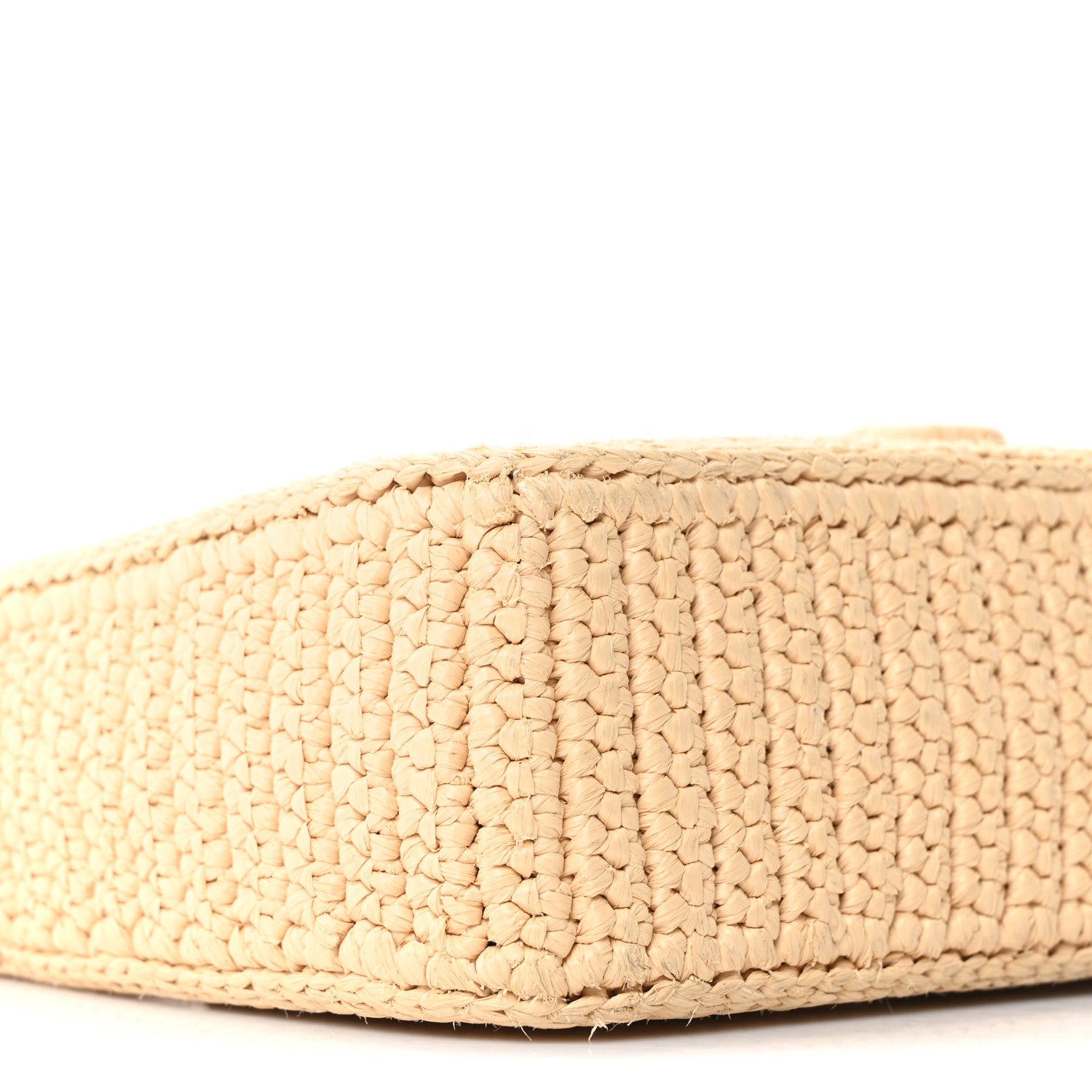Prada Yarn Raffia Effect Crochet Mini Re-Edition 2000 Shoulder Bag Naturale 9 of 10