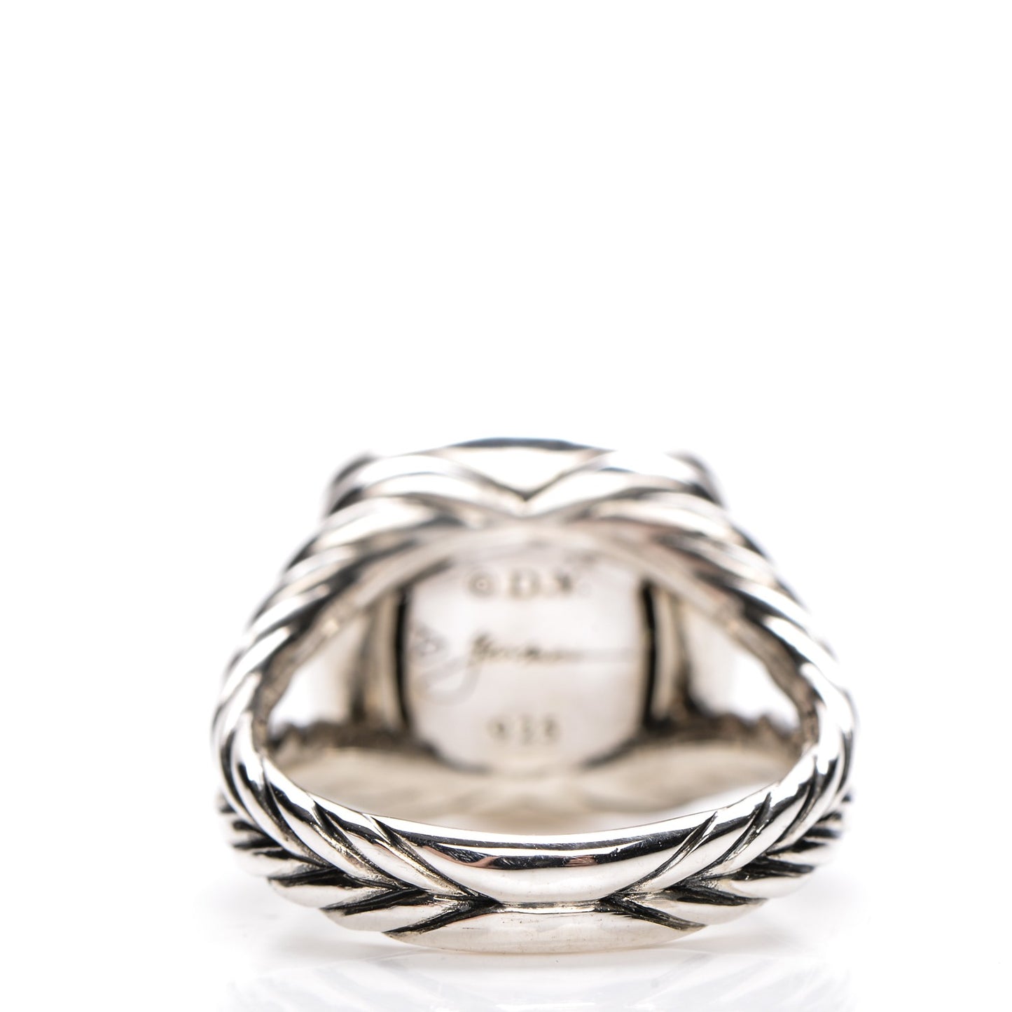 Sterling Silver Diamond 11mm Albion Pave Ring 54 7