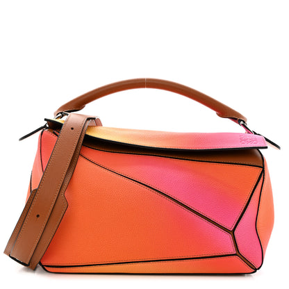Loewe Calfskin Medium Puzzle Bag Orange Sunset 1 of 9
