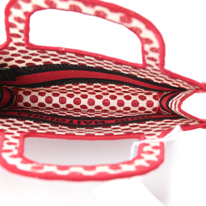 Christian Dior Canvas DiorAmour Dots Mini Book Tote Red 5 of 8