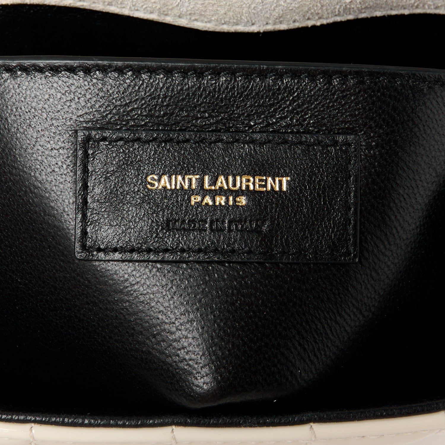 Saint Laurent Patent Matelasse Monogram Large Vicky Chain Bag White 6 of 10
