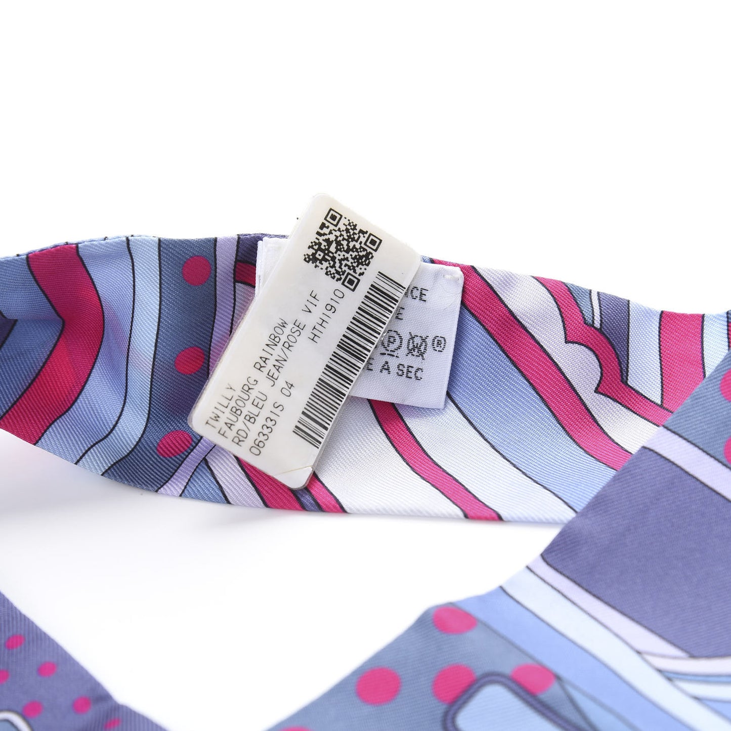 Silk Faubourg Rainbow Twilly Blue Jean Rose Vif