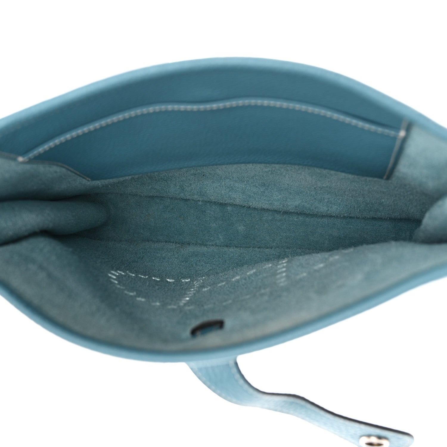 Hermes Taurillon Clemence Evelyne PM Blue Jean 5 of 10