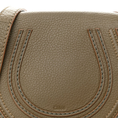 Chloe Grained Calfskin Small Marcie Saddle Bag Anchor Grey 8 of 18