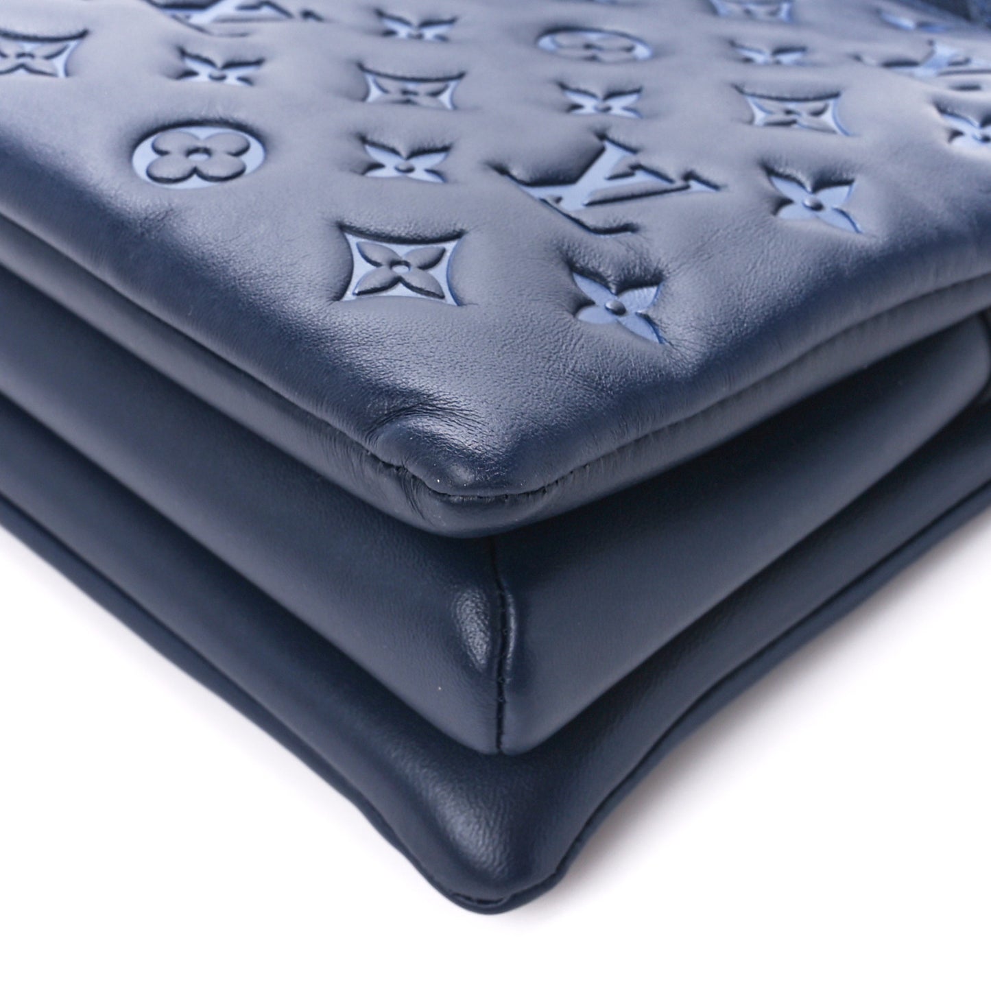 Lambskin Embossed Monogram Coussin PM Navy