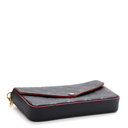 Louis Vuitton Empreinte Pochette Felicie Chain Wallet Marine Rouge 5 of 9