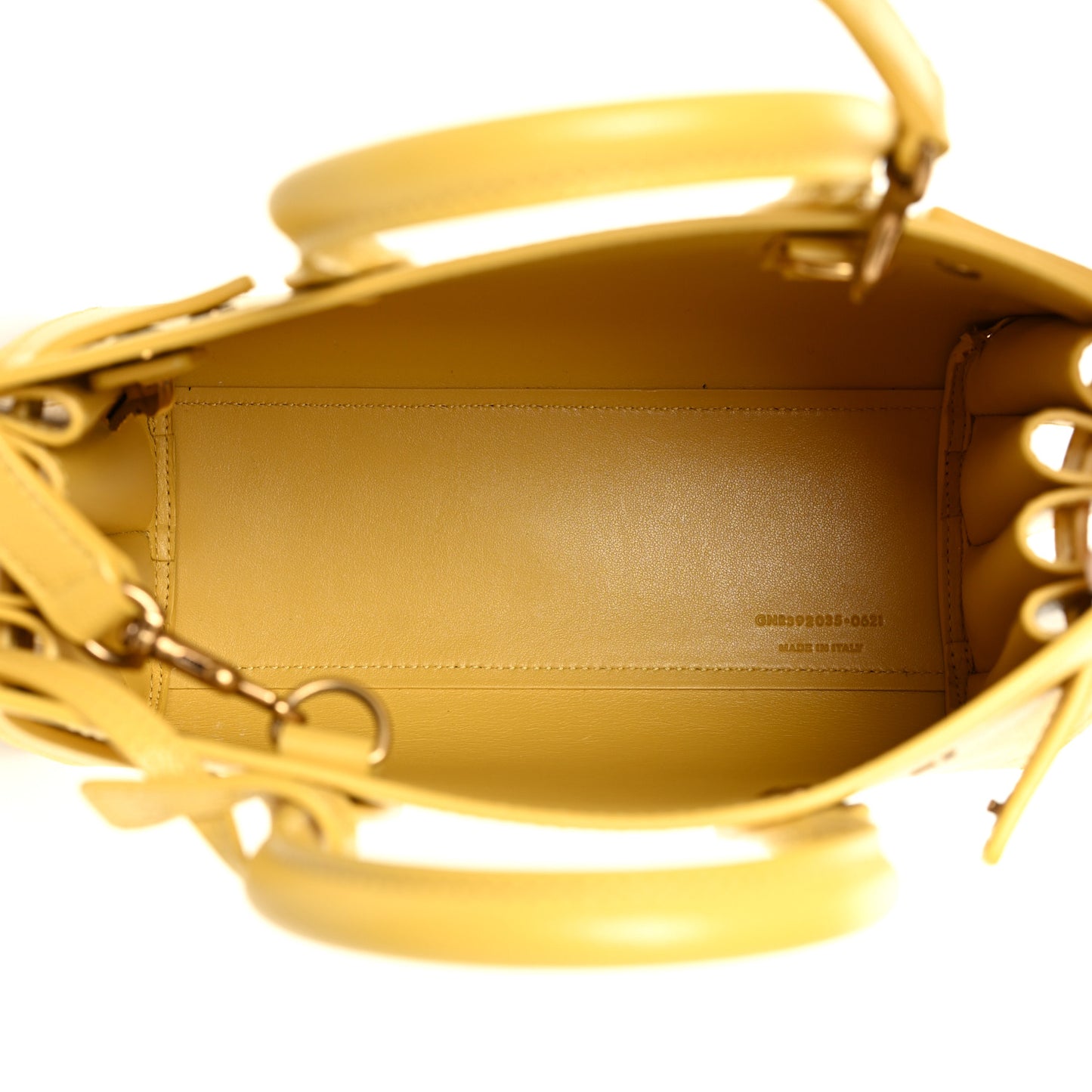 Grained Calfskin Nano Sac De Jour Jaune