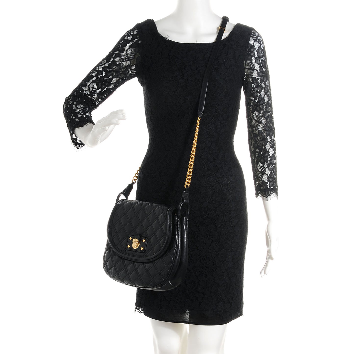 Quilted Lambskin Cooper Crossbody Bag Black